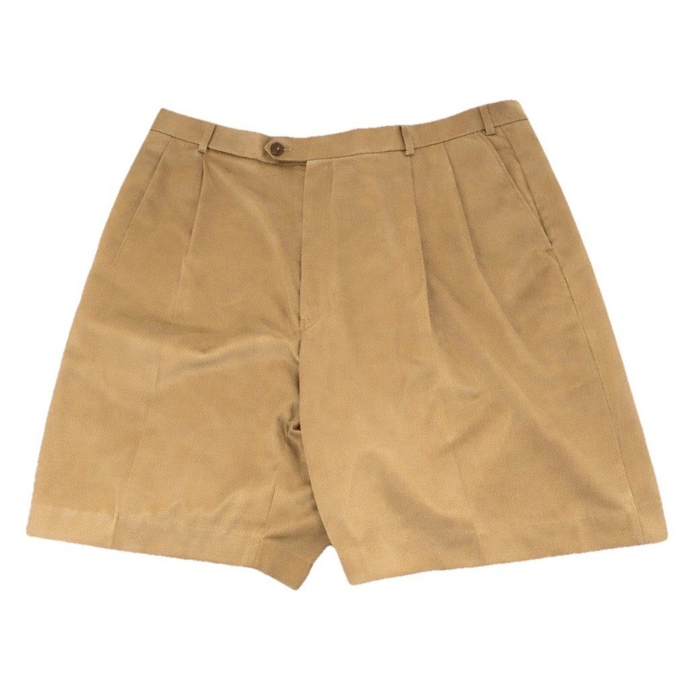 Maus & Hoffman Shorts Mens 42 Tan Chino Dress Flat Front